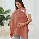 Muslin Nursing Cover for Baby Breastfeeding Breathable Breastfeeding Cover up with Arch Neckline for Women Nursing Apron Multi-u
