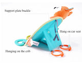 Baby Car Mirror Back Seat Rear View Mirror Cartoon Animal Plush Toys For Baby Rear Facing 6 12 Months Infant Travel Sensory Toys