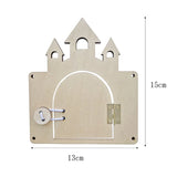 Montessori Wooden Busy Board Toy with Gears & Switches