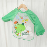 Waterproof EVA Full Sleeve Baby Bibs Children Apron Long Sleeve Feeding Smock Kids Eating Breastplate Infant Scarf Clothing