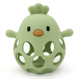 1PC Baby Silicone Teether Toys Cartoon Chick Shape Baby Toys Hollow Out Baby Care Equipment Chewing Training Baby Products