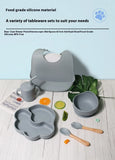 Silicone Baby Feeding Set with Suction Bowl & Plate | BPA-Free Toddler Tableware