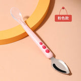 Baby Fruit Scraping Mud Spoon Feeding Spoon Soft Silicone Spoon Baby Easy To Eat Fruit Spoon Mother And Baby Supplies