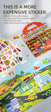 Children Portable Quiet Busy Paste A Book DIY Reusable Sticker Books Multi-scene Bubble Sticker Jelly Paste Sticker Toys