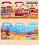 Children DIY Sticker Book Bubble Scene Sticker Jelly Paste Toy Kids Portable Reusable Quiet Busy Paste A Book