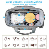 Diaper Bag Backpack with Pacifier Case – Large Capacity Baby Travel Organizer