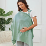 Muslin Nursing Cover for Baby Breastfeeding Breathable Breastfeeding Cover up with Arch Neckline for Women Nursing Apron Multi-u