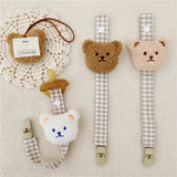 Baby Pacifier Clip Chain Cute Cartoon Bear Soother Pacifier Rope Clips Infant Feeding Strap Nipple Holder Babies Accessories
