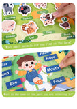 Puzzle Montessori Quiet Book Word Recognition Children's Early Education Enlightenment Stickers Book Toys
