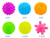 6Pcs Textured Multi Ball Set Develop Tactile Senses Toy Baby Touch Hand Ball Toys Training Ball Massage Soft Balls Kids Gifts