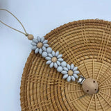 Baby Pacifier Clip Flower Soother Clip Handmade Silicone Dummy Nipple Holder Clip Newborn Essentional Teething Toys