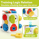Montessori Busy Cube for Toddlers | Sensory Fidget Activity Travel Toy