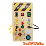 Kids Lights Busy Board Montessori Sensory Toys Switch LED Light Games Activity Board Thinking Education Baby Travel Toys 2-6year