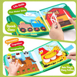 Montessori Quiet Book for Toddlers | Soft Sensory Activity Book