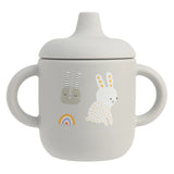 1PCS Cartoon Silicone Baby Feeding Cup BPA Free Leak Proof Training Cup With Handle Travel Friendly Dishwasher Safe Baby Stuff