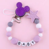 Baby Pacifier Clips Holder Chains Silicone Pacifier Chain Clips Baby Teething Chain Gift