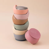 5PCS Stainless Steel Dishes Plate Baby Feeding Set With Detachable Silicone Sucker Bowl BPA Free Infant Fork Spoon Cup Gifts