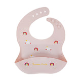 Waterproof Bibs For Kids Feeding Baby Eating Stuff Soft Silicone Babeast Cartoon Printed Adjustable Baby Tasting Feeding Bibs