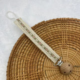 Wooden Baby Pacifier Chain Cute Flower Print Dummy Nipple Holder Guard Teether Pendant Baby Accessories