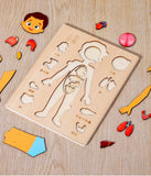 Montessori Puzzles Busy Board Human Body Teaching Learning Body Parts For Children Early Education Games Toddlers Quiet Books