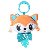 Baby Toy Cartoon Animal Stuffed Hanging Rattle Toys Baby Bed Crib Car Seat Travel Stroller Soft Plush Toys with Wind Chimes Gift