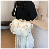 Large Mommy Bag Baby Organizer Maternity Pack Diaper Handbag Embroidered Women Shoulder Crossbody Bag Hospital Travel Mother Kid
