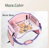 Vehicle-mounted Painting Board Waterproof Child Travel Tray for Car Seat Portable Safety Seat Storage Mesh Pocket Large Capacity