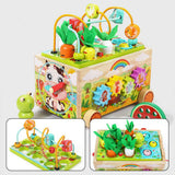 Montessori Carrot Harvest Toy – Wooden Shape Sorting Puzzle for Toddlers