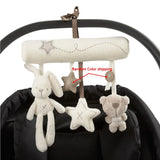 Soft Animal Rabbit Plush Toy Hanging Rattles for Baby Crib Car Safety Seat Travel Stroller Hanging Bell Plush Doll For Newborn