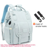 Diaper Bag Backpack with Stroller Hooks – Waterproof Baby Travel Bag