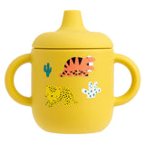 1PCS Cartoon Silicone Baby Feeding Cup BPA Free Leak Proof Training Cup With Handle Travel Friendly Dishwasher Safe Baby Stuff