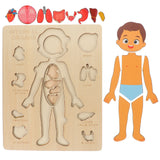 Montessori Puzzles Busy Board Human Body Teaching Learning Body Parts For Children Early Education Games Toddlers Quiet Books