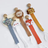 New Baby Pacifier Clip Chain Dummy Holder for Nipple Clip Newborn Cartoon Animal Nipple Chains Birthday Shower Gift for