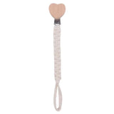 Custom Name Cloth Weaving Wooden Personalized Baby Pacifier Chain Dummy Nipple Holder Guard Teether Pendant Newborn Gift Stuff