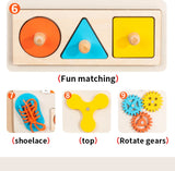 Wooden Montessori Busy Board Toy | Sensory Activity Board for Toddlers