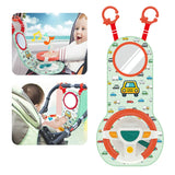 Baby Car Seat Toy Simulation Steering Wheel Toy With Light Music Activity Seat Travel Toddler Toys for Infant Girl Boy Gifts