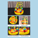 Montessori Baby Toys 9 in 1 Wooden Musical Set: Xylophone Rattle Drum Bell 3D Puzzles Sensory Learning Gifts for 0-12 Months 1-3