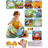 Montessori Toy Busy Board Giraffe Busy Book Preschool Learning Educational Quiet Book Sensory Travel Toy for Baby 3 4 5 6 Ages