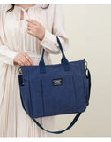 Canvas Ladies Bag Simple Student Large Capacity Horizontal Commuter Shoulder Slanting Portable Handbag