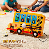Montessori LED Busy Board Sensory Toy | Toddler Activity Board