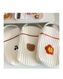 Baby Diaper Bag for Mom Cotton Bear Mommy Bags Nappy Diapers Organizer Zipper Women Handbags Maternity Bag Cartoon Beige Sac