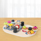 Montessori Wooden Busy Board Toy with Gears & Switches