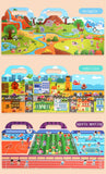 Children DIY Sticker Book Bubble Scene Sticker Jelly Paste Toy Kids Portable Reusable Quiet Busy Paste A Book