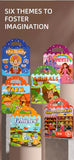 Children Portable Quiet Busy Paste A Book DIY Reusable Sticker Books Multi-scene Bubble Sticker Jelly Paste Sticker Toys