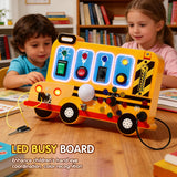 Montessori LED Busy Board Sensory Toy | Toddler Activity Board