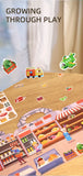 Children Portable Quiet Busy Paste A Book DIY Reusable Sticker Books Multi-scene Bubble Sticker Jelly Paste Sticker Toys