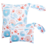 2pcs Set Smooth Zipper Pocket Multi-Scenario Use Can Be Hung Waterproof Reusable Diaper Cover WetBag Washable Yoga Bag