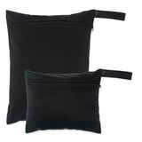 2pcs Set Smooth Zipper Pocket Multi-Scenario Use Can Be Hung Waterproof Reusable Diaper Cover WetBag Washable Yoga Bag