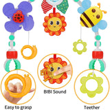Baby Stroller Toys Arch Bee Bedbell Bouncer Infant Travel Car Seat Montessori Crib Accessory Rattle Sensory Mobile Pram Activity