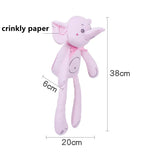 Cartoon Animal Stuffed Baby Toy with Hanging Rattle Soft Plush Wind Chimes Gift for Bed Crib Car Seat Travel Stroller